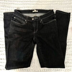Eileen Fisher Women’s Black very stretchy denim skinny leg jeans jeggings sz 2/4